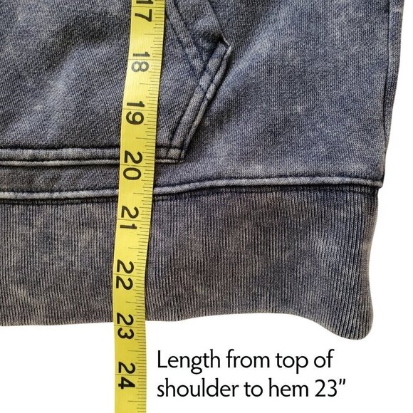 NWT GAP Teen Boys Pullover Hoodie in Dark Gray Mineral Wash Super Soft size L 10 - Picture 10 of 15